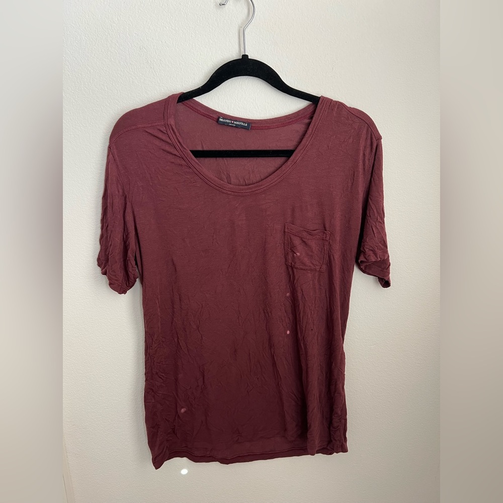 Brandy Melville maroon shirt